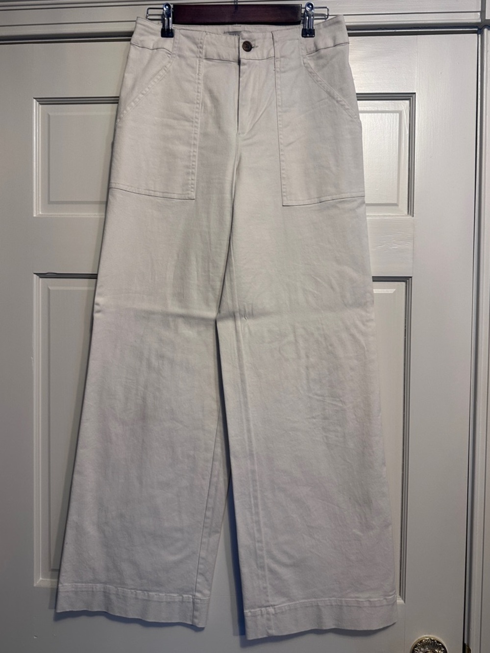Nili Lotan x Target Cream Wide Leg High Rise Jeans Limited Edition Collab - Picture 4 of 7